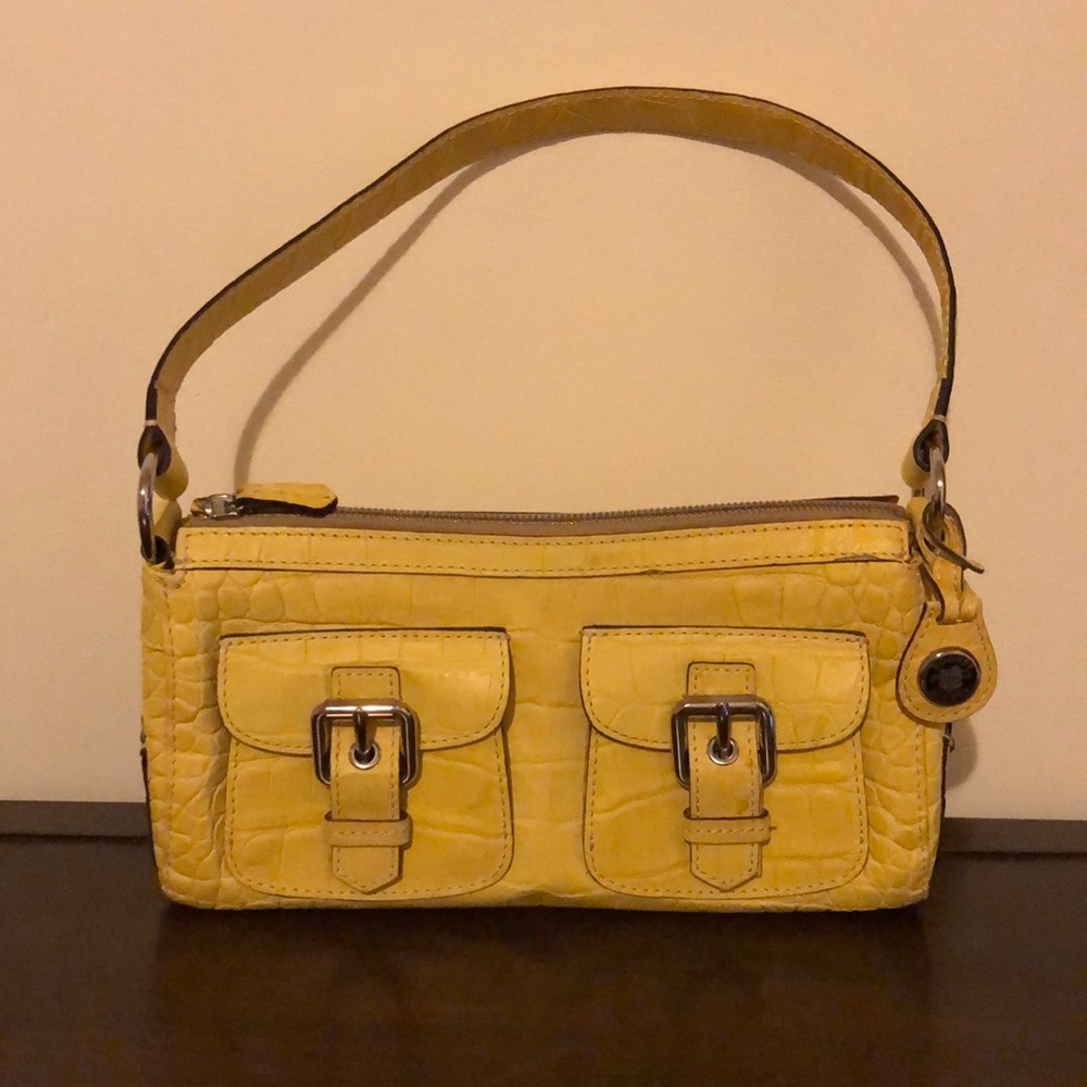 Dooney & Bourke crocodile yellow shoulder bag